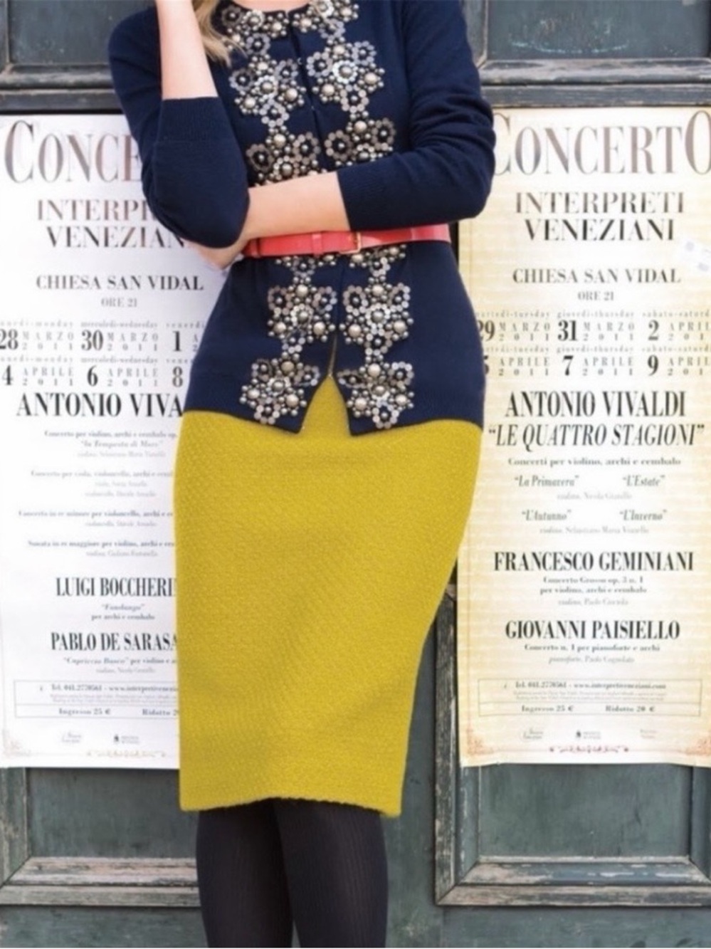 Boden Wool Mustard Skirt size 14L